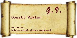 Gosztl Viktor névjegykártya